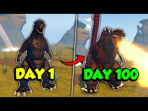 I Survived 100 Days In Kaiju Universe | Roblox