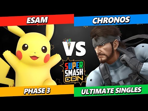 SSC 2023 - ESAM (Pikachu) Vs. Chronos (Snake) Smash Ultimate - SSBU
