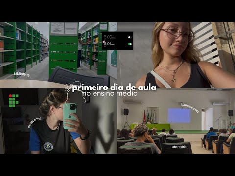 meu primeiro dia de aula estudando no ensino médio 📚🎀 (ifce, conhecendo a escola, grwm & etc)