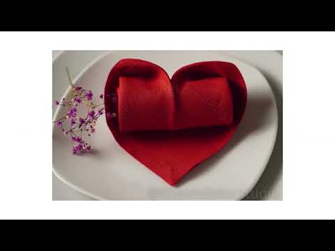 Serviette zum Herz falten - einfache & romantische Tischdeko