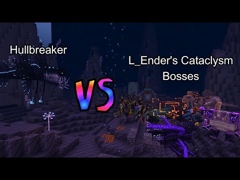 Hullbreaker vs L_Ender's Cataclysm Bosses in Underwater | Minecraft  Mob Battle