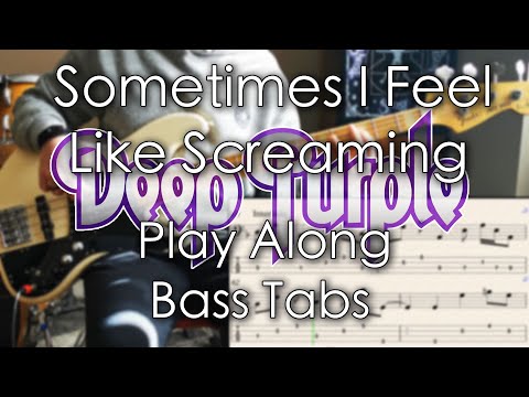 Deep Purple - Sometimes I Feel Like Screaming // Bass Cover // Play Along Tabs and Notation