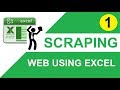 Tutorial 1 : Scraping data from website using Excel macro(vba)