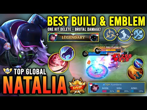ONE HIT DELETE!! NATALIA BEST BUILD & EMBLEM 2023 | TOP GLOBAL NATALIA GAMEPLAY - MOBILE LEGENDS