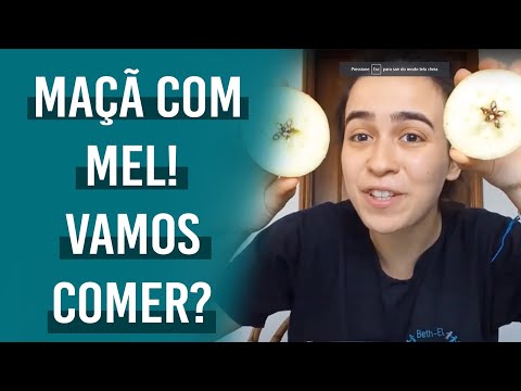 Maçã com mel! Vamos comer?