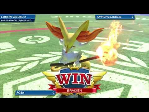 Burst Attack! 10 - Losers Round 2: Fosh (Braixen) vs AirForceJustin (Sceptile)