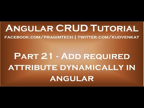 Add required attribute dynamically in angular