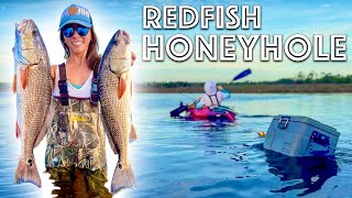 Shooting Redfish in a Barrel | Kayak Fishing in the Middle of Nowhere