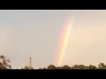 Rainbow On A Summer August Evening At Dusk Sunset Twilight
