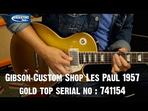 Top Shelf Guitars - Gibson Custom Shop Les Paul 1957 Gold Top serial no : 741154