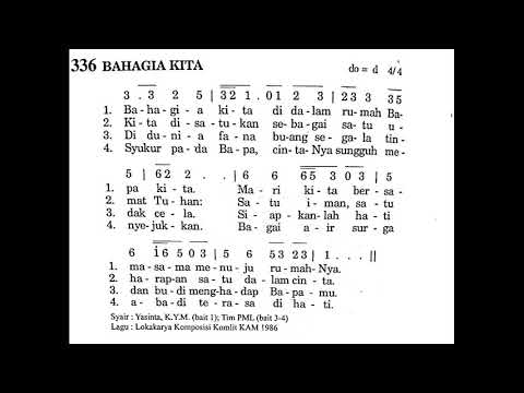 Bahagia Kita || Lagu Pembukaan || Puji Syukur No. 336