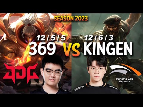 JDG 369 vs HLE Kingen - 369 JAX vs Kingen GANGPLANK Top - Patch 13.13 KR Ranked