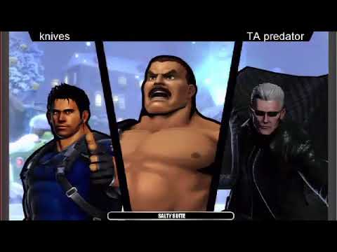 UMvC3 - Knives (Spencer/Sentinel/Akuma) vs. Predator (Haggar/Chris/Wesker) [FT3 + RUNBACK]
