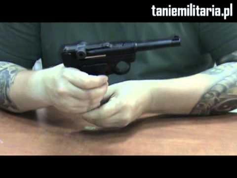 TANIEMILITARIA.PL - PREZENTACJA MODELU ASG PARABELLUM (P08 S GGB-0336TM) FIRMY WE