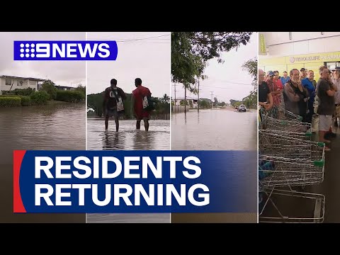 Evacuated residents begin to return to flood-affected towns | 9 News Australia