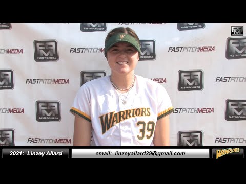 2021 Linzey Allard Committed Dave and Elkins, Lefty Pitcher Softball Skills Video West Bay Warriors