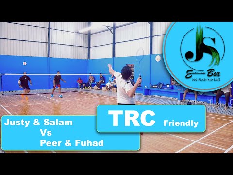 Badminton Justy & Salam Vs Peer & Fuhad TRC Friendly tournament kanyakumari #badminton #sports #bwf