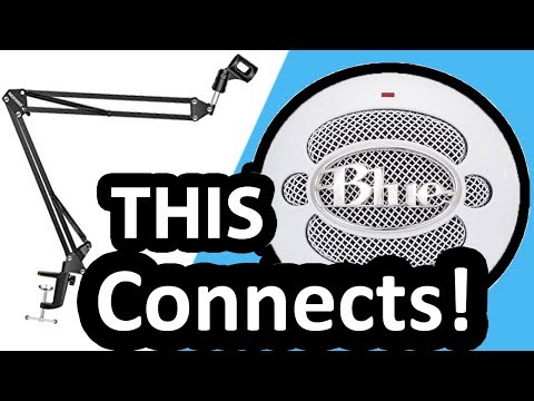 How To Connect A Blue Snowball Microphone to a Suspension Microphone Arm (Neewer Mic Stand Snowball)