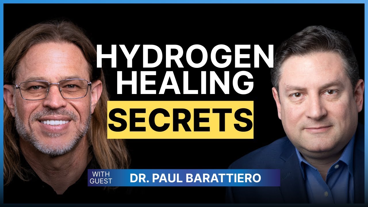 Dr. Paul Barattiero discussing hydrogen healing secrets, with emphasis on holistic health and recovery techniques.