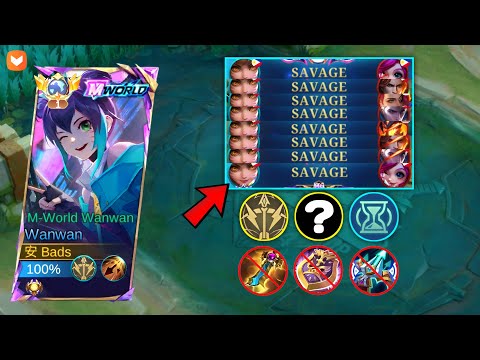 GLOBAL WANWAN NEW BEST EMBLEM AND BUILD 2025!! UNLI-SAVAGE! (no death! no edit/cut gameplay)