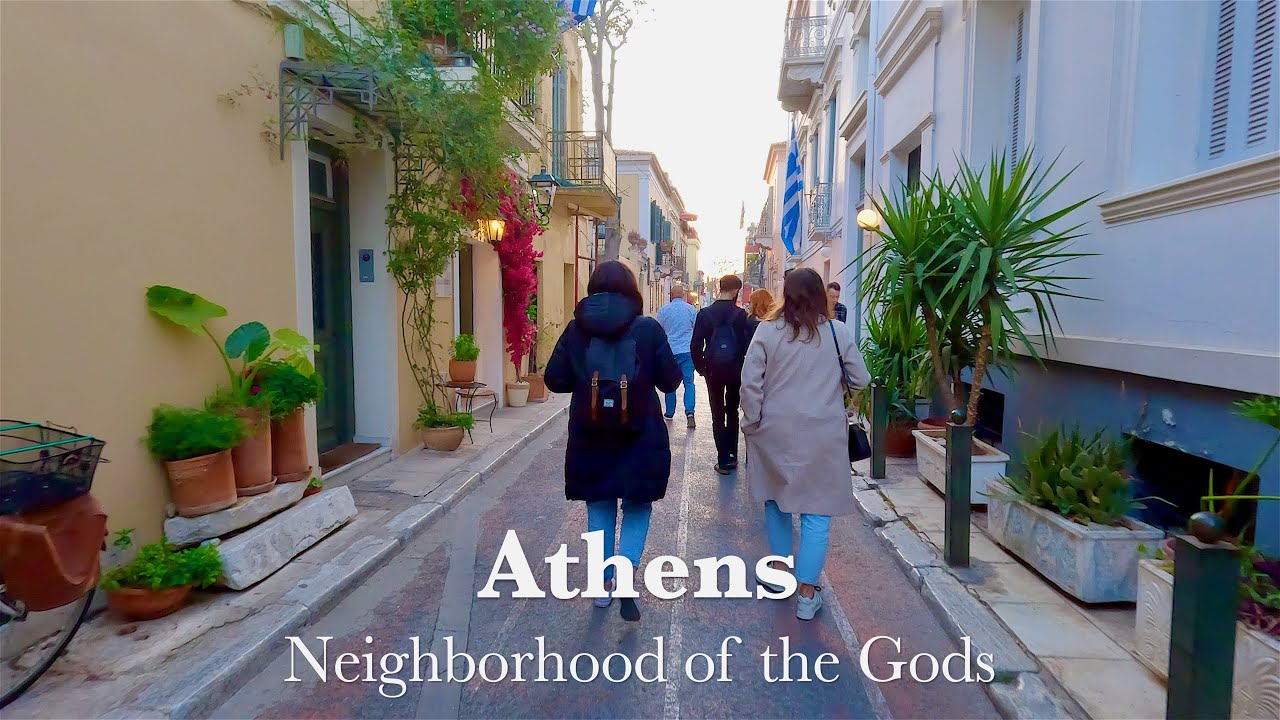 Immersive street-level walking tour through Athens — Plaka, Greece, showcasing authentic urban landscapes, local architecture, and the vibrant atmosphere of the city's neighborhoods