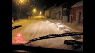 preview picture of video 'Csorvás 47-es út szlalompálya hóekézése'