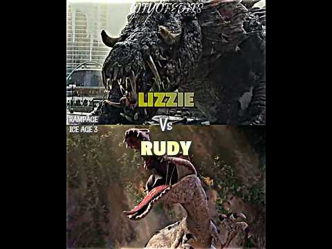 Rudy vs Lizzie #iceage3 #rampage #vsbattle #vsedit #kaijubattle #kaiju #wis #wisedit #whoisstronger