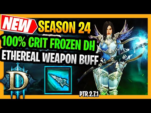 Diablo 3 Season 24 Ethereal Frozen Demon Hunter 100% Crit Vs Frozen (Season 24 Testing PTR  2.7.1)