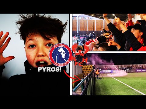 PYROS & LIMBS as Road to WEMBLEY continues... | Dorking Wanderers Vs Kidderminster *MATCHDAY Vlog!*