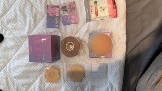 VBT Boob Tape, Breast Tape for Breast Lift with 1 Breast Lift Tape, 10 Pairs Satin Bra Petals