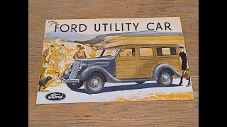 1935 Ford Utility Car Sales Brochure England Woody Station Wagon Shooting Brake Flathead V8 Hot Rod