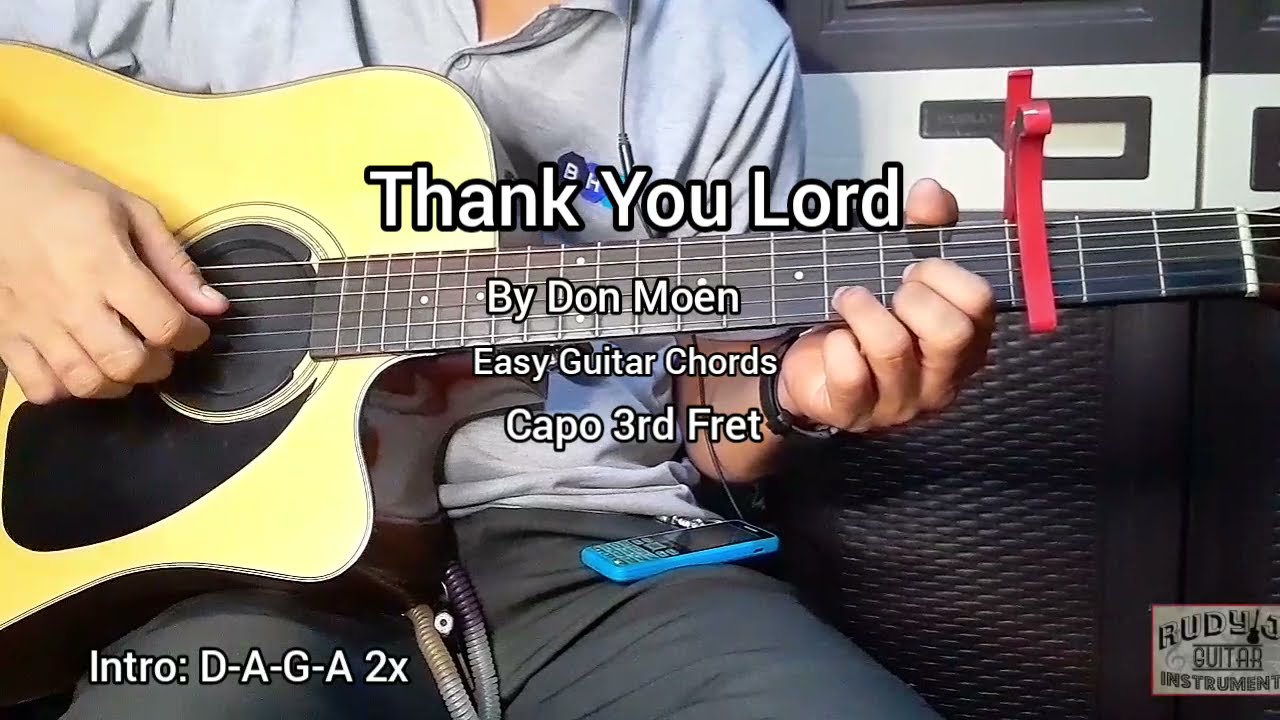 Thank You Lord by Don Moen | Easy Guitar Chords Tutorial with lyrics
