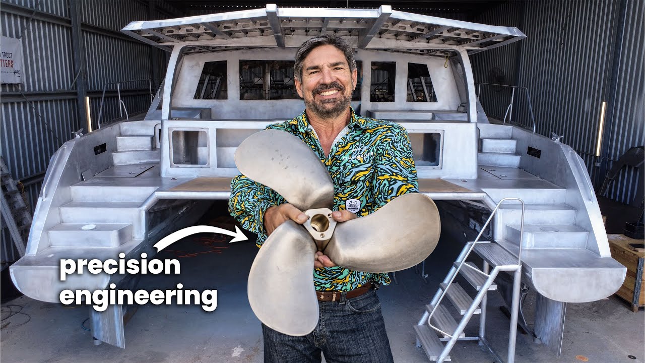 One Step Closer to Sailing – Propulsion System Installed! 🛠️ (Aluminum Catamaran Build Pt. 31)