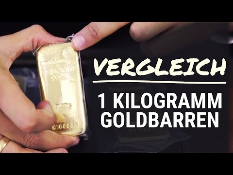 Goldbarren im Vergleich - 1 kg Heraeus, Degussa & Umicore [GOLD]