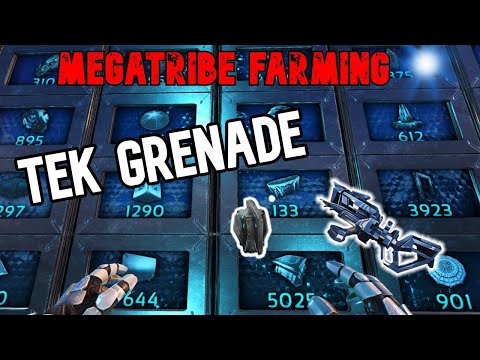 MegaTribe Life #15 Farming Tek Grenade OP| UNLUCKY | Ark Official PvP 🍭