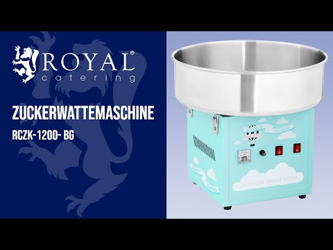 Video - Zuckerwattemaschine - 52 cm - 1200 W - blau - Royal Catering