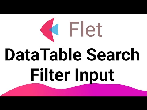 Flet Tutorial Datatable Search Filter