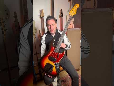 1961 Fender "Stack Knob" Jazz Bass - Sunburst - OHSC image 26