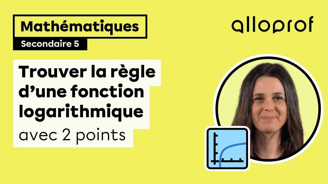 Trouver la règle d'une fonction logarithmique avec 2 points