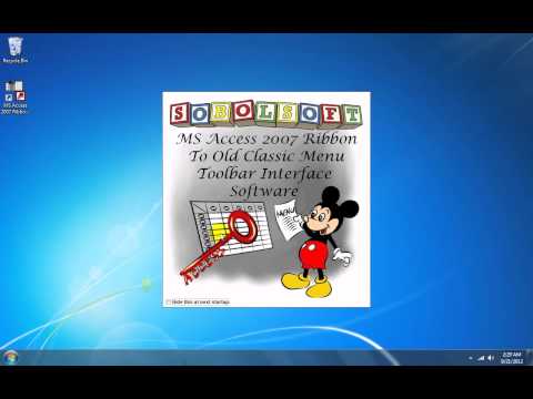 MS Access 2007 Ribbon To Old Classic Menu Toolbar Interface Software