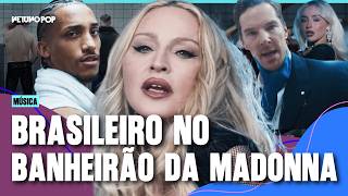 Madonna apalpa jogador brasileiro em clipe polêmico! Kate Moss, Sabrina Carpenter, Dr Estranho e +