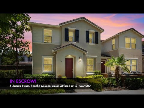 Rancho Mission Viejo Home IN ESCROW! 5 Zacate Street