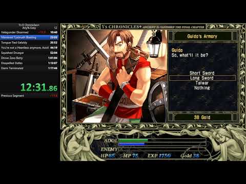 Ys II Any% Easy Speedrun 1:16:47