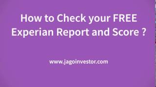 How to Check FREE Experian Report and Score each year?