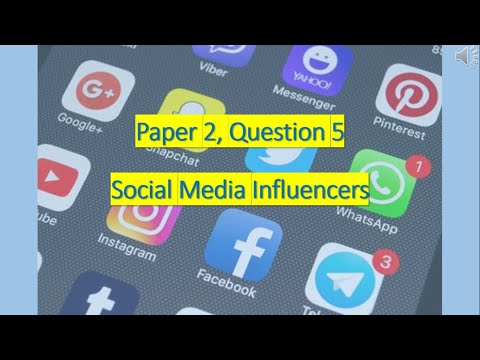 #gcse  English Language P2 Q5 Revision: Social Media Influencers with Model Answer