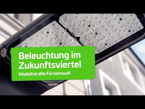 Modellstrasse Fürstenwall: Alle Funktionen der Beleuchtung - Zukunftsviertel | Stadtwerke Düsseldorf