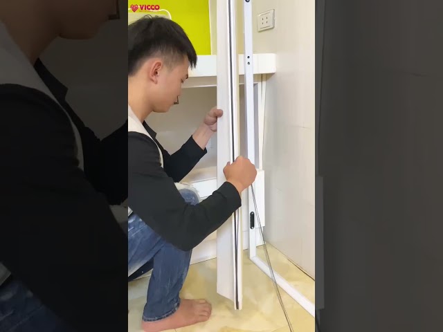 Hướng dẫn lắp đặt Vách ngăn điều hòa Ray cửa đi VICCO