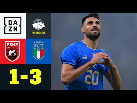 Doppelpack und Vorlage! Grifo weiter in Bestform: Albanien - Italien 1:3 | Friendlies | DAZN