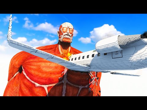 Plane CRASHES Into the Colossal Titan - Teardown Mods Gameplay