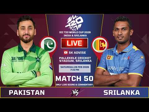 Srilanka Vs Pakistan Match Live Score And Commentary | World Cup 2026 | SL VS PAK  | Sk Advise